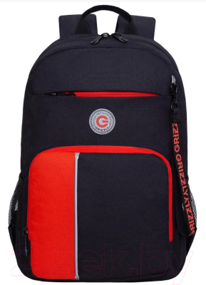 Школьный рюкзак Grizzly RB-355-2 (черный/красный)