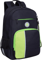Школьный рюкзак Grizzly RB-355-2 (черный/салатовый) - 