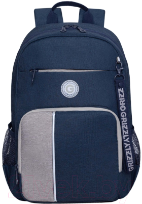 Школьный рюкзак Grizzly RB-355-2 (синий/серый)