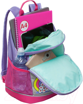 Школьный рюкзак Grizzly RG-363-1 (фиолетовый/серый)