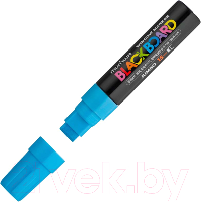 Маркер меловой MunHwa Black Board Jumbo / JBM15-02 (голубой)