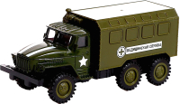 Автомобиль игрушечный Автоград Грузовик УРАЛ Армия / 9123793 (зеленый) - 