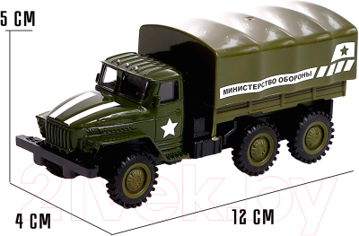 Автомобиль игрушечный Автоград Грузовик УРАЛ Армия / 9123795 (зеленый)