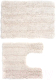 Набор ковриков для ванной и туалета Home One Chenille U-shape / 410405 (50х80/50х60, молочный) - 