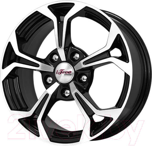 Литой диск iFree Эрнесто 15x6.5" 5x114.3мм DIA 66.1мм ET 40мм Блэк джек