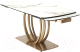 Миниатюра изображения товара Обеденный стол M-City Matera 160 KL-188 / 614M04928 (контрастный мрамор матовый/шампань)