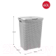 Миниатюра изображения товара Корзина для белья Curver Laundry Hamper / 228330 (светло-серый)