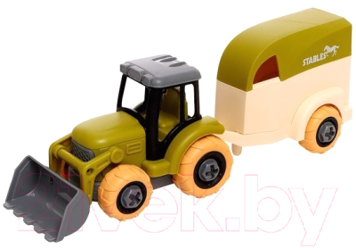 Игрушка-конструктор Sima-Land Трактор с коневозкой / 9279091
