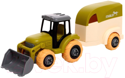 Игрушка-конструктор Sima-Land Трактор с коневозкой / 9279091
