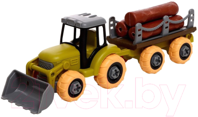 Игрушка-конструктор Sima-Land Трактор с 2 прицепами / 9279092