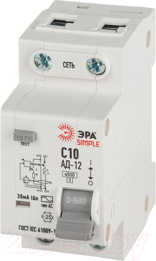 Дифференциальный автомат ЭРА D12E2C10AC30 АД-12 / Б0058919