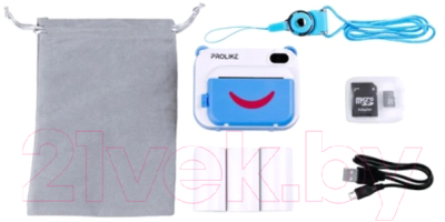 Детский фотоаппарат Prolike С моментальной печатью / BC29B (голубой)