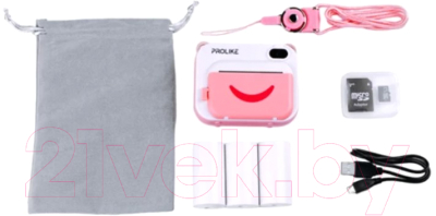 Детский фотоаппарат Prolike С моментальной печатью / BC29P (розовый)