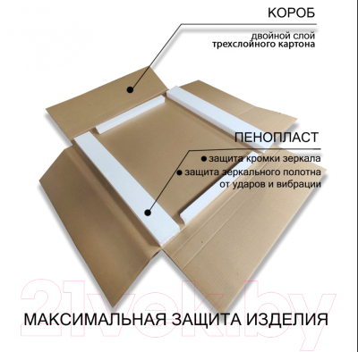 Зеркало Пекам Marta 1 110x80 / marta1-110x80sp (с подсветкой, с двойным сенсором, подогревом)