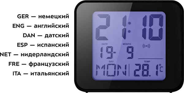 Настольные часы Kitfort KT-3303-1 (черный)