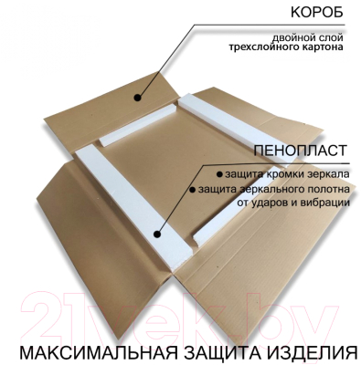 Зеркало Пекам Marta 1 80x140 / marta1-180x40s (с подсветкой, с сенсором на прикосновение)