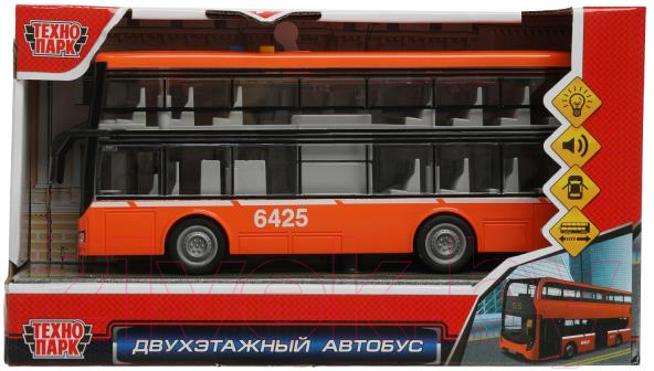 Автобус игрушечный Технопарк Двухэтажный / WY912AB-R-ORANGE