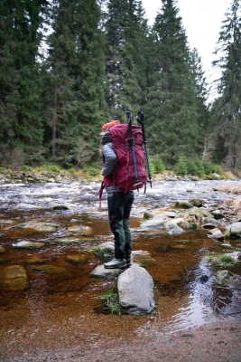 Изображение товара Рюкзак туристический Husky Ribon 60L (бордовый)