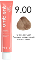 Крем-краска для волос Tefia Ambient Перманентная 9.00 (60мл, очень светлый блондин интенсивный натуральный) - 