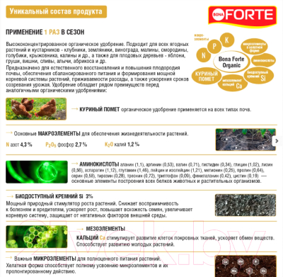 Удобрение Bona Forte Супер ягода. Обогащенное цеолитом и аминокислотами (2кг)