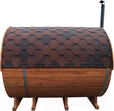 Изображение товара Баня-бочка КомфортПром с печным узлом / 10331342 (2м)