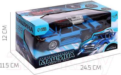 Радиоуправляемая игрушка Автоград Машина Smoke / 9061880 (синий)