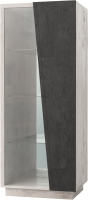 Шкаф с витриной Мебель-КМК Нирвана 0555.5 правый (ледяное дерево/камень серый) - 