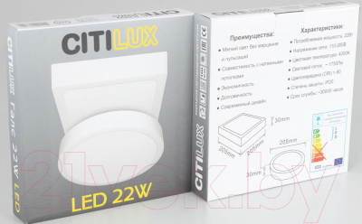 Изображение товара Точечный светильник Citilux Галс CL5522N