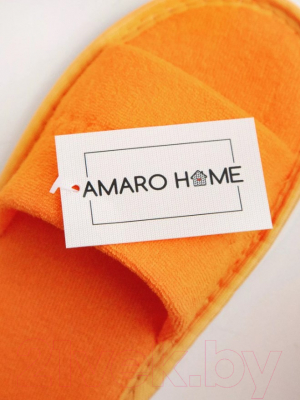 Тапочки домашние Amaro Home Открытый нос / HOME-4012-Pe0-36 (р-р 36-38, персик)