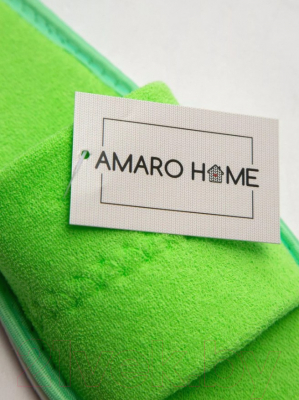 Тапочки домашние Amaro Home Открытый нос / HOME-4012-Sa0-36 (р-р 36-38, салатовый)