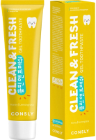 Зубная паста Consly Clean&Fresh Укрепляющая гелевая с экстрактами меда (105г) - 