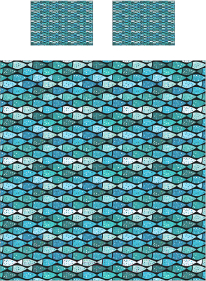 Набор текстиля для спальни Ambesonne Косяк рыб / bcsl 67991 160x220