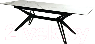 Обеденный стол M-City Urbino 180 Matte Statuario / 614M04918 (белый мрамор матовый/черный)