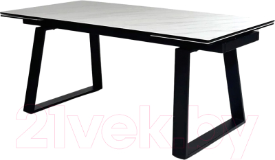 Обеденный стол M-City Vasto 180 Marbles KL-99 / 614M04924 (белый мрамор матовый/черный)