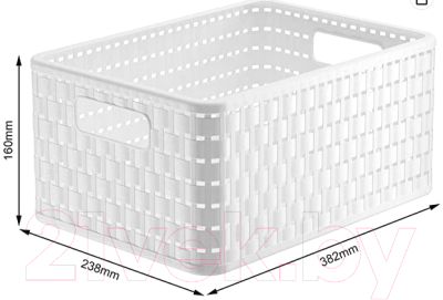 Корзина Rotho Country А5+ / 1116901100 (белый)