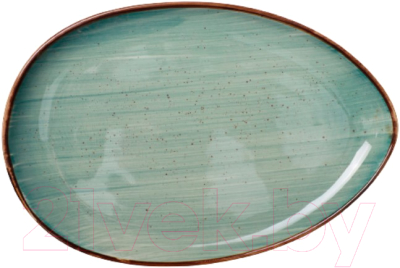 Тарелка столовая обеденная AksHome Vital 31x21.5x3.3 (зеленый)