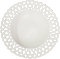 Тарелка столовая обеденная AksHome Delicate 20.3x3.8  (белый) - 