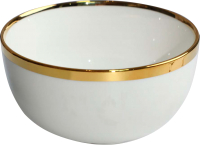 Суповая тарелка AksHome Moonshine 13x6.8 (белый/золотой) - 