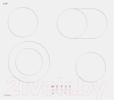 Электрическая варочная панель Evelux HEV 642 W