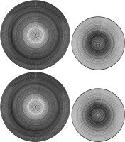 Набор тарелок Elan Gallery Мерцание / 250123+2 (4шт, серый/черный) - 