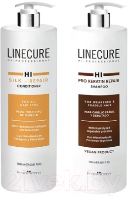 Набор косметики для волос Hipertin Шампунь для сухих и вьющихся волос+Кондиционер для всех типов (1л+1л)