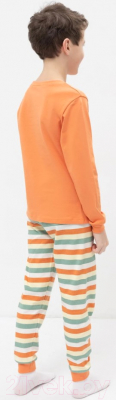 Пижама детская Mark Formelle 563311 (р.122-60, терракот/разноцветная полоска)