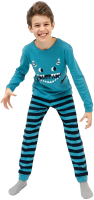 Пижама детская Mark Formelle 563314 (р.104-56, бирюзовый/синяя полоска) - 