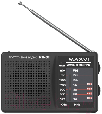 Maxvi PR-01 (серый) Радиоприемник купить в Минске, Гомеле, Витебске ...