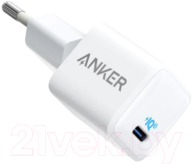 Адаптер питания сетевой Anker Port 3 Nano A2633 20W WT / ANK-A2633G22-WT (белый)