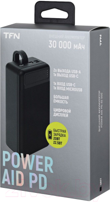 Портативное зарядное устройство TFN PowerAid 30000mAh PD / TFN-PB-280-BK (черный)