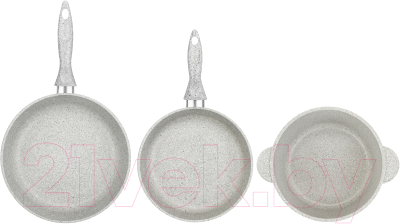 Набор кухонной посуды Elan Gallery 120349+3 (3пр, серый агат)