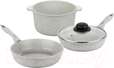 Набор кухонной посуды Elan Gallery 120349+3 (3пр, серый агат)