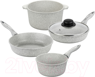 Набор кухонной посуды Elan Gallery 120349+4 (4пр, серый агат)