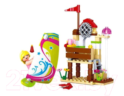 Изображение товара Конструктор Sluban Серфинг клуб. Розовая мечта / 2687136 (84эл)